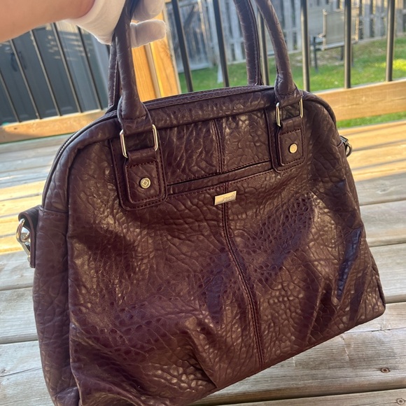 Jewell by thirty one  pebble Leather Satchel burgundy - Picture 5 of 11